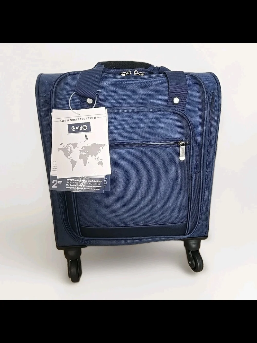 coolife rolling duffel travel duffel bag Travelers Club 32" Collapsible Interior mesh pocket is conveniently built into the lid Coolife Luggage 4 Piece Set